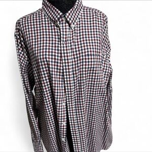 Croft & Barrow Men's Plaid Shirt - Burgundy, Navy Blue, & White